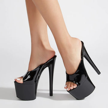 Xajzpa Sexy Peep Toe 17CM Extreme High Heels Modern Slippers Platform Sandals Women Party Nightclub Stripper Shoes Zapatos Mujer